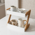 StorPro Wooden Multipurpose Kitchen Organizer – 2-Tier Storage Rack